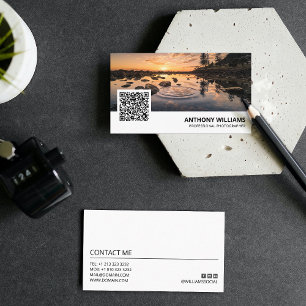 Moderne QR Code Fotograf Business Card Visitenkarte