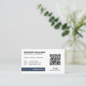 Moderne QR Code Fotograf Business Card Visitenkarte (Stehend Vorderseite)