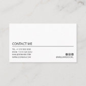 Moderne QR Code Fotograf Business Card Visitenkarte (Rückseite)