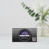 Moderne QR Code Fotografy Business Card Visitenkarte (Stehend Vorderseite)
