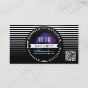 Moderne QR Code Fotografy Business Card Visitenkarte