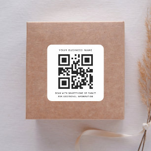 Moderne QR-Code Geschäft Professionell Benutzerdef Quadratischer Aufkleber