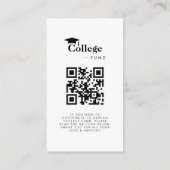 Moderne QR-Code Hochschulstipendium Foto Abschluss Begleitkarte (Rückseite)