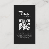 Moderne QR-Code Hochschulstipendium Foto Abschluss Begleitkarte (Rückseite)
