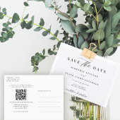 Moderne QR CODE Hochzeit Save the Date Ankündigungspostkarte