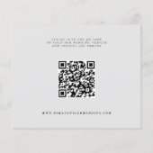 Moderne QR CODE Hochzeit sparen das Datum (Rückseite)