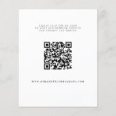 Moderne QR CODE Hochzeit sparen das Datum Flyer (Hinten)