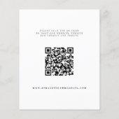 Moderne QR CODE Hochzeit sparen das Datum Flyer (Hinten)