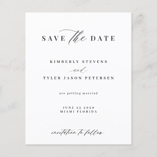 Moderne QR CODE Hochzeit sparen das Datum Flyer (Vorne)