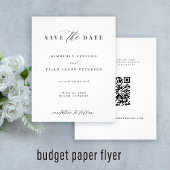 Moderne QR CODE Hochzeit sparen das Datum Flyer