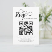 Moderne QR-Code-Hochzeitkarten für RSVP Karte (Stehend Vorderseite)