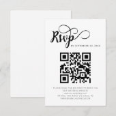 Moderne QR-Code-Hochzeitkarten für RSVP Karte (Vorne/Hinten)