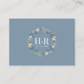 Moderne QR-Code-Hochzeits-RSVP-Wildblumen-Monogram Begleitkarte (Rückseite)