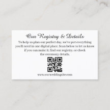 Moderne QR-Code-Hochzeitsregistrierungs- und RSVP-