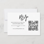 Moderne QR-Code-Hochzeitswebsite RSVP (Vorderseite)