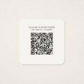 Moderne QR-Code-Hochzeitswebsite-RSVP-Beilagekarte (Rückseite)
