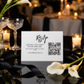Moderne QR-Code-Hochzeitswebsite RSVP Karte