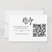 Moderne QR-Code-Hochzeitswebsite RSVP Karte (Vorderseite)