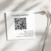 Moderne QR Code Host Card für Ferienvermietungen Quadratische Visitenkarte