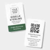 Moderne QR Code ID Card Custom Employee Name Tag Ausweis (Vorder- & Rückseite)