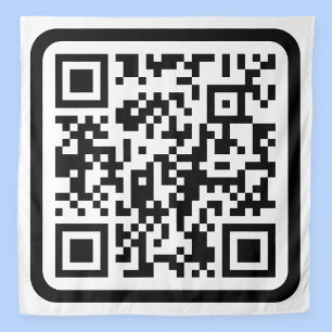 Moderne QR-Code in Schwarzweiß oder einer beliebig Wandteppich