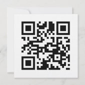 Moderne QR Code Linen Hochzeitseinladung Einladung (Rückseite)