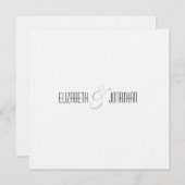 Moderne QR Code Linen Hochzeitseinladung Einladung (Vorne/Hinten)