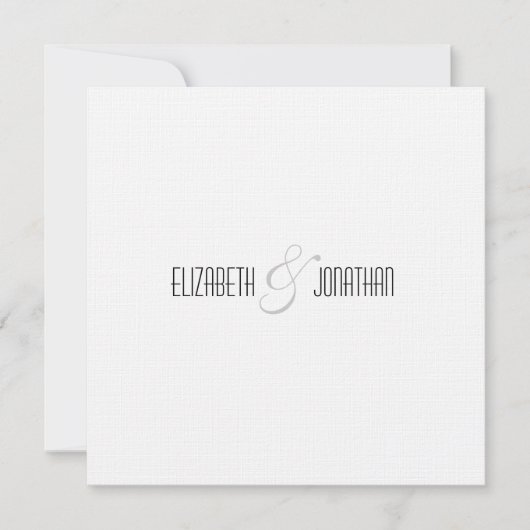 Moderne QR Code Linen Hochzeitseinladung Einladung (Vorderseite)