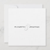 Moderne QR Code Linen Hochzeitseinladung Einladung (Vorderseite)