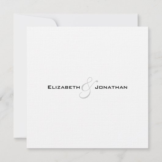 Moderne QR Code Linen Hochzeitseinladung Einladung (Vorderseite)