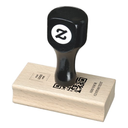 Moderne QR-Code-Logo-Geschäftsbranding-Design Gummistempel (Stempel)