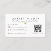 Moderne QR-Code-Make-up und Haare Visitenkarte (Rückseite)