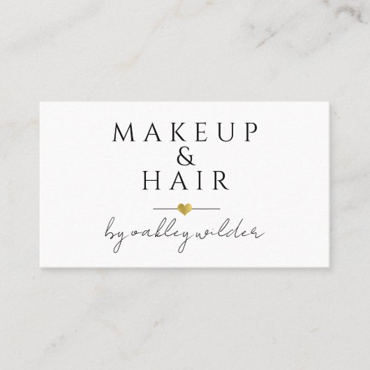 Moderne QR-Code-Make-up und Haare Visitenkarte (Vorderseite)