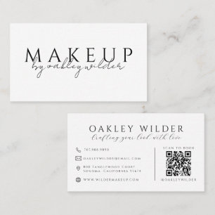 Moderne QR-Code-Makeup-Artistin Visitenkarte