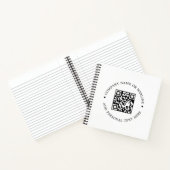 Moderne QR-Code-Minimalist-Professionelles Design Notizblock (Innenseite)