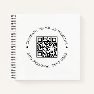 Moderne QR-Code-Minimalist-Professionelles Design Notizblock