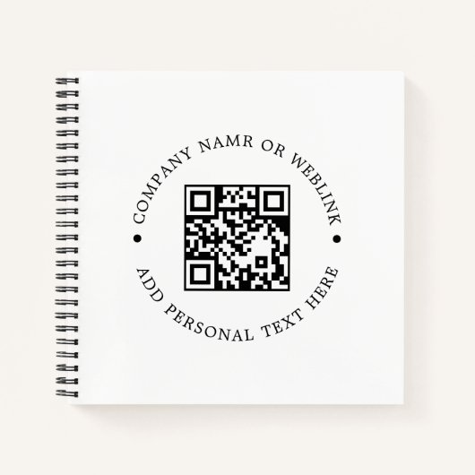 Moderne QR-Code-Minimalist-Professionelles Design Notizblock (Vorderseite)