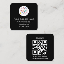 Moderne QR-Code-Quadrat-Geschäftskarte mit individ Quadratische Visitenkarte