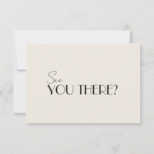 Moderne QR Code Retro Französisch Whimsical Weddin RSVP Karte (Rückseite)