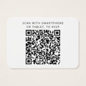 Moderne QR-Code-RSVP-Antwort und Webseite (Rückseite)