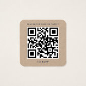 Moderne QR-Code-RSVP-Hochzeitsantwortkarte (Rückseite)