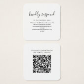 Moderne QR-Code-RSVP-Hochzeitswebsite-Karte (Vorne & Hinten)
