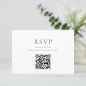 Moderne QR-Code-RSVP-Karte RSVP Karte (Stehend Vorderseite)