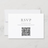 Moderne QR-Code-RSVP-Karte RSVP Karte (Vorderseite)