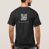 Moderne QR Code Scan Custom Website Einfach T-Shirt (Rückseite)