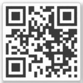 Moderne QR Code Scan Me Business URL Social Media Aufkleber (Vorderseite)
