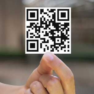 Moderne QR Code Scan Me Business URL Social Media Aufkleber