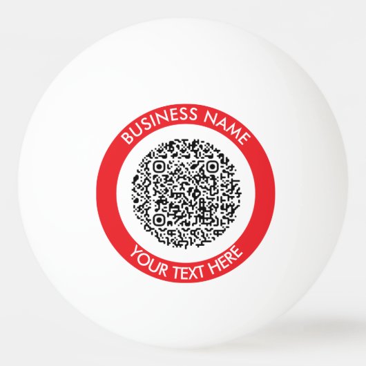 Moderne QR Code Scan minimal einfach Tischtennisball (Vorderseite)