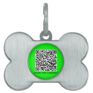 Moderne QR-Code-scannable Kontaktinformation negrü Tiermarke