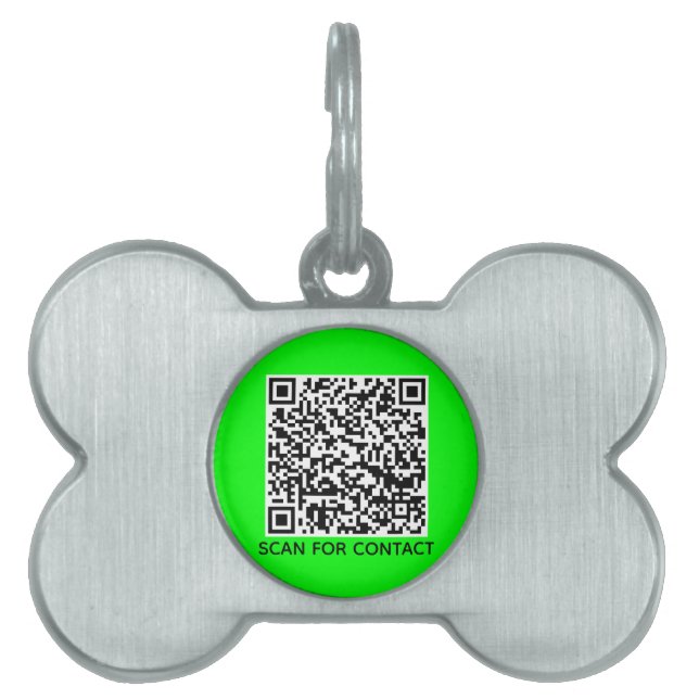 Moderne QR-Code-scannable Kontaktinformation negrü Tiermarke (Vorderseite)